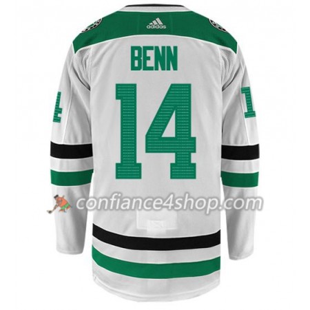 Adidas Maillot de Hockey Dallas Stars JAMIE BENN 14 Blanc Authentic - Homme